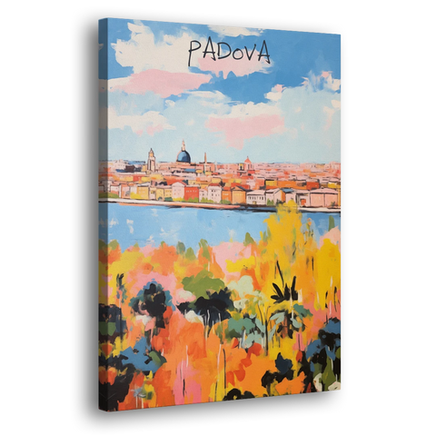 Italian Art of Padua in Autumn - Canvas Wall Art - Side