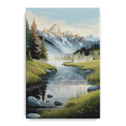 Jackson Hole Alpine Serenity Front - Canvas Wall Art