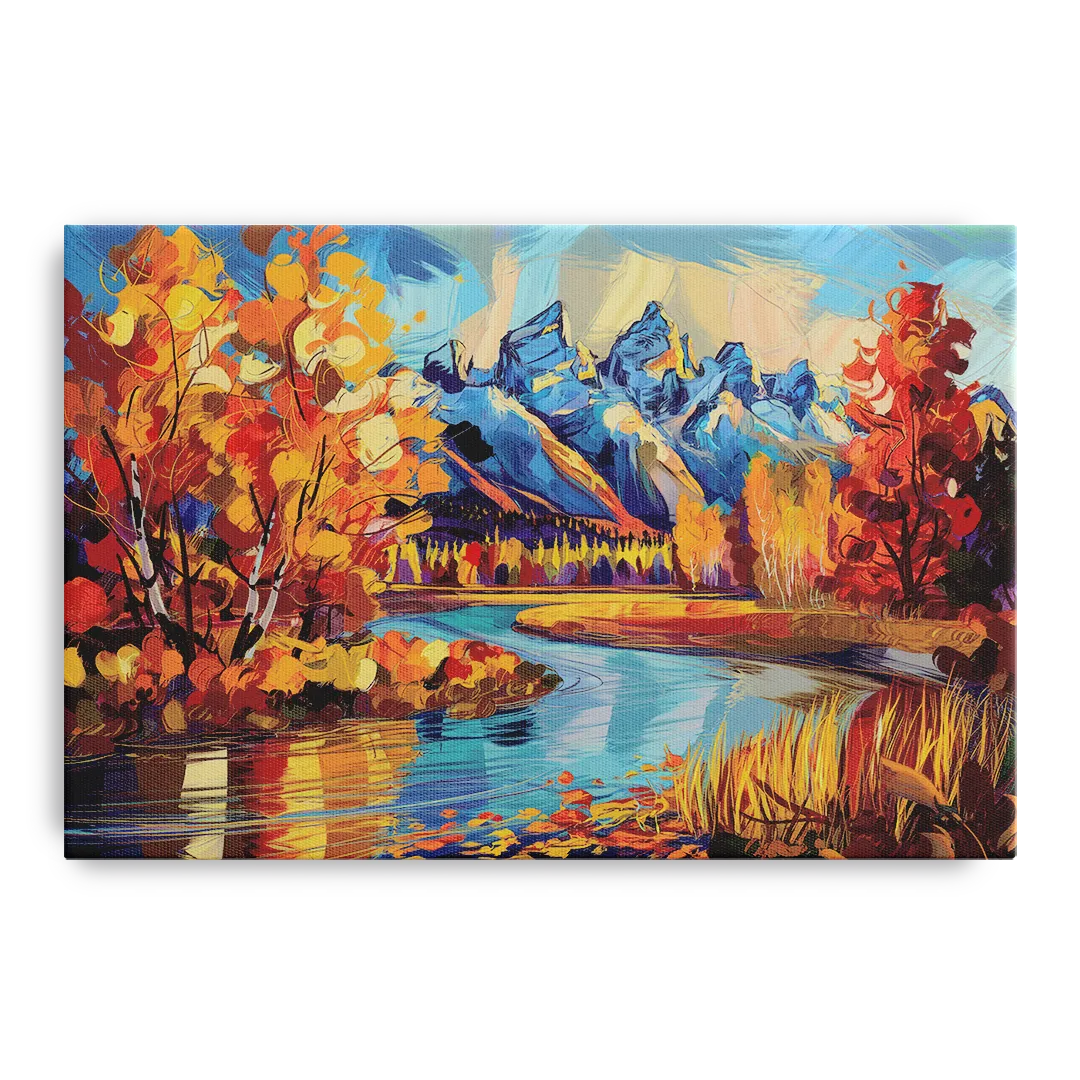 Jackson Hole Autumn Colors Front - Canvas Wall Art