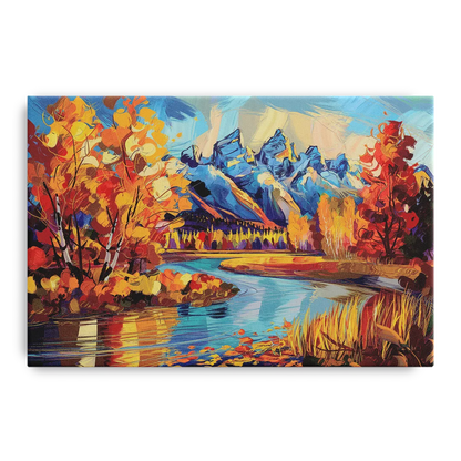 Jackson Hole Autumn Colors Front - Canvas Wall Art