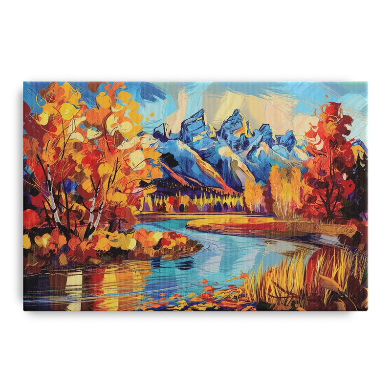 Jackson Hole Autumn Colors Front - Canvas Wall Art