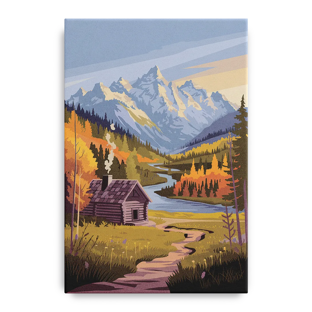 Jackson Hole Mountain Views Front - Canvas Wall Art