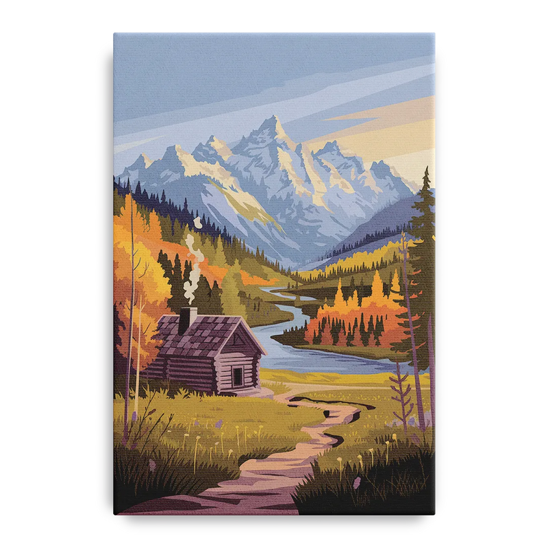 Jackson Hole Mountain Views Front - Canvas Wall Art