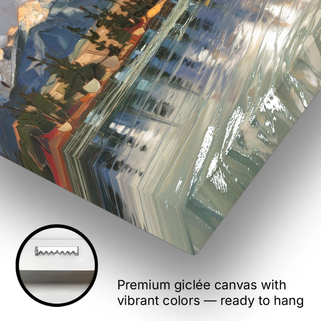 Jackson Hole River Reflection - Canvas Wall Art - Gallery Wrap Corner