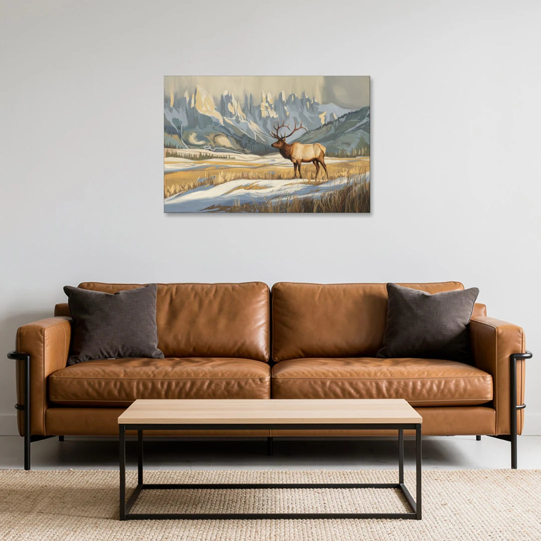 Jackson Hole Wildlife Serenade - Canvas Wall Art - Sofa - 36x24