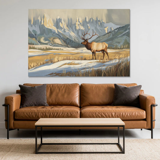 Jackson Hole Wildlife Serenade - Canvas Wall Art - Sofa - 60x40