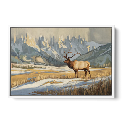 Jackson Hole Wildlife Serenade Front - White Canvas Wall Art