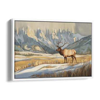 Jackson Hole Wildlife Serenade Side - White Canvas Wall Art