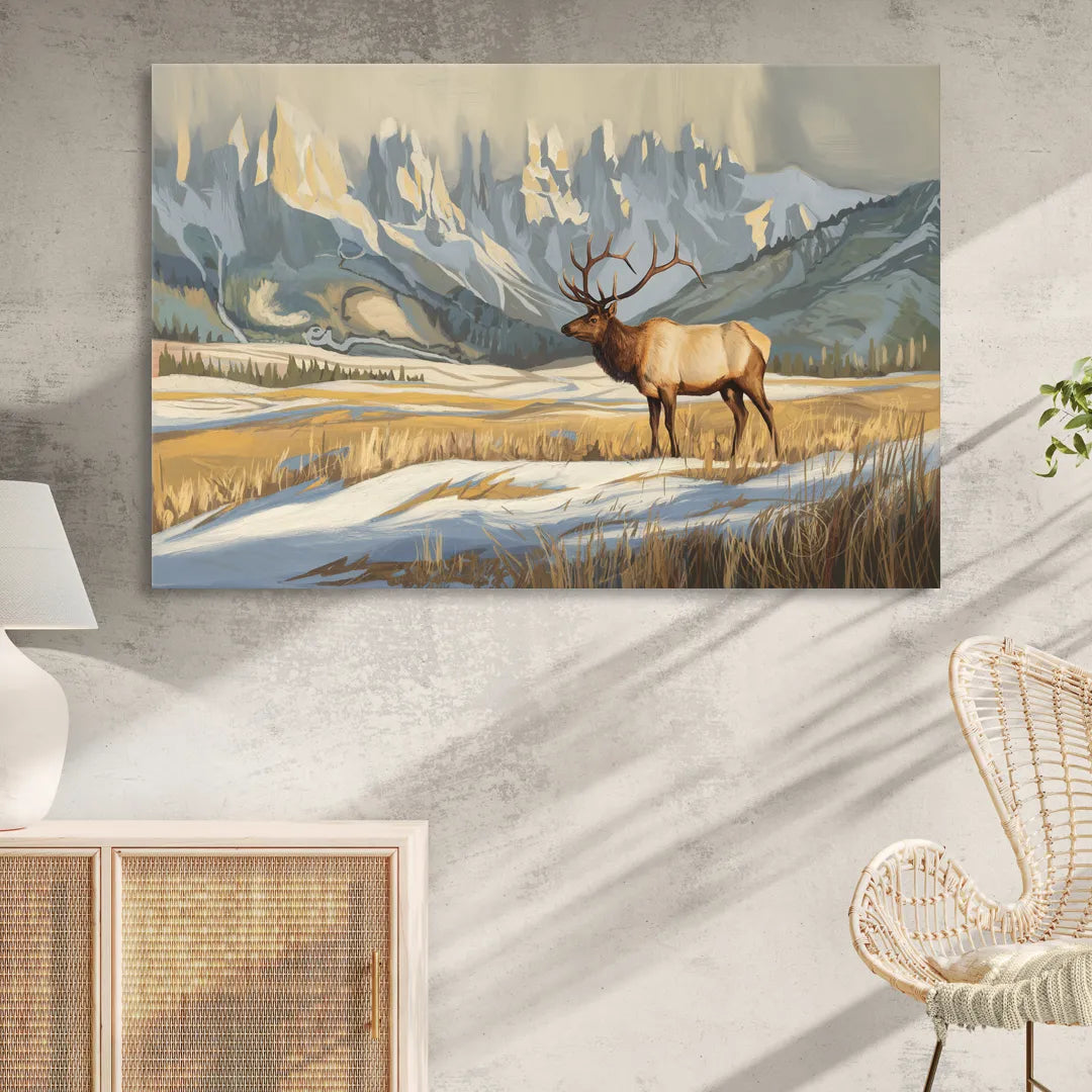 Jackson Hole Wildlife Serenade Sitting Room - Canvas Wall Art