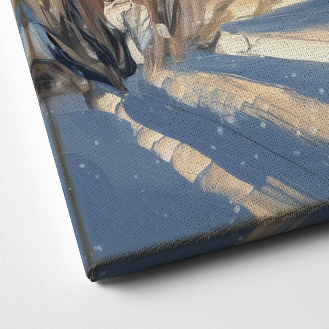 Jackson Hole Winter Wonderland Canvas Close Up