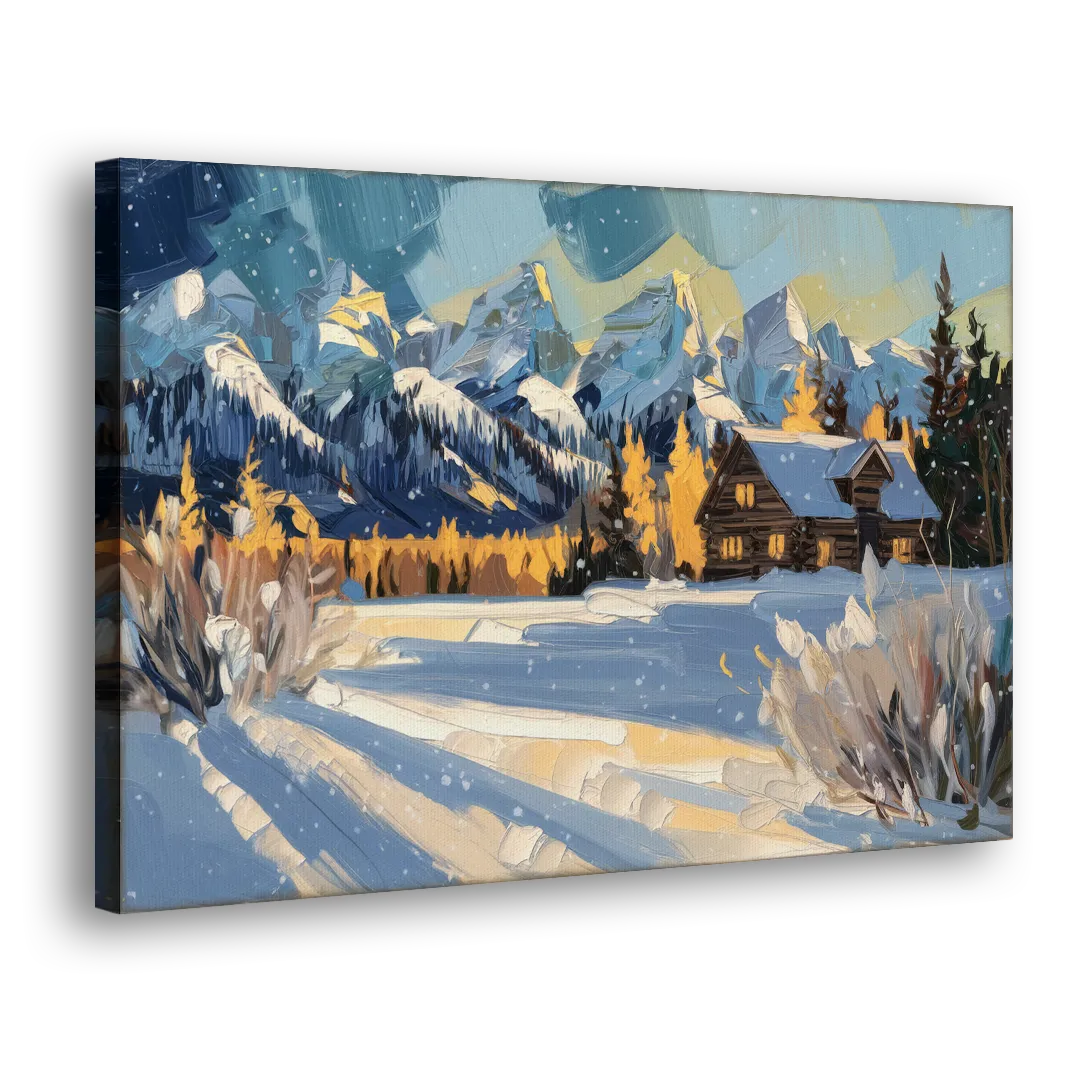 Jackson Hole Winter Wonderland Side - Canvas Wall Art