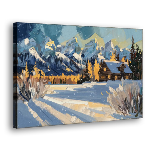 Jackson Hole Winter Wonderland Side - Canvas Wall Art