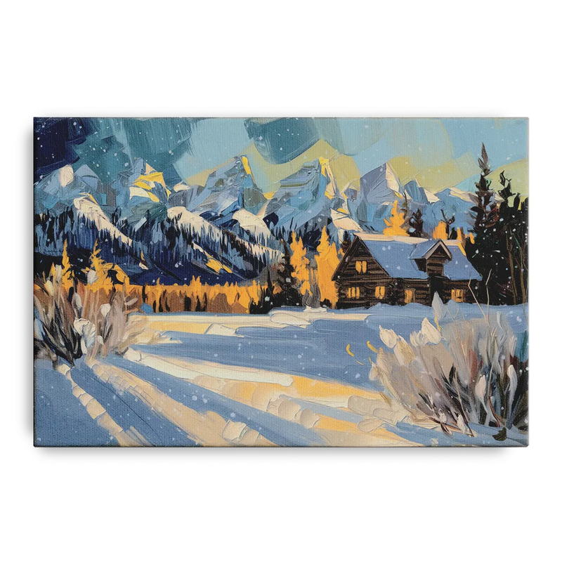 Jackson Hole Winter Wonderland Front - Canvas Wall Art