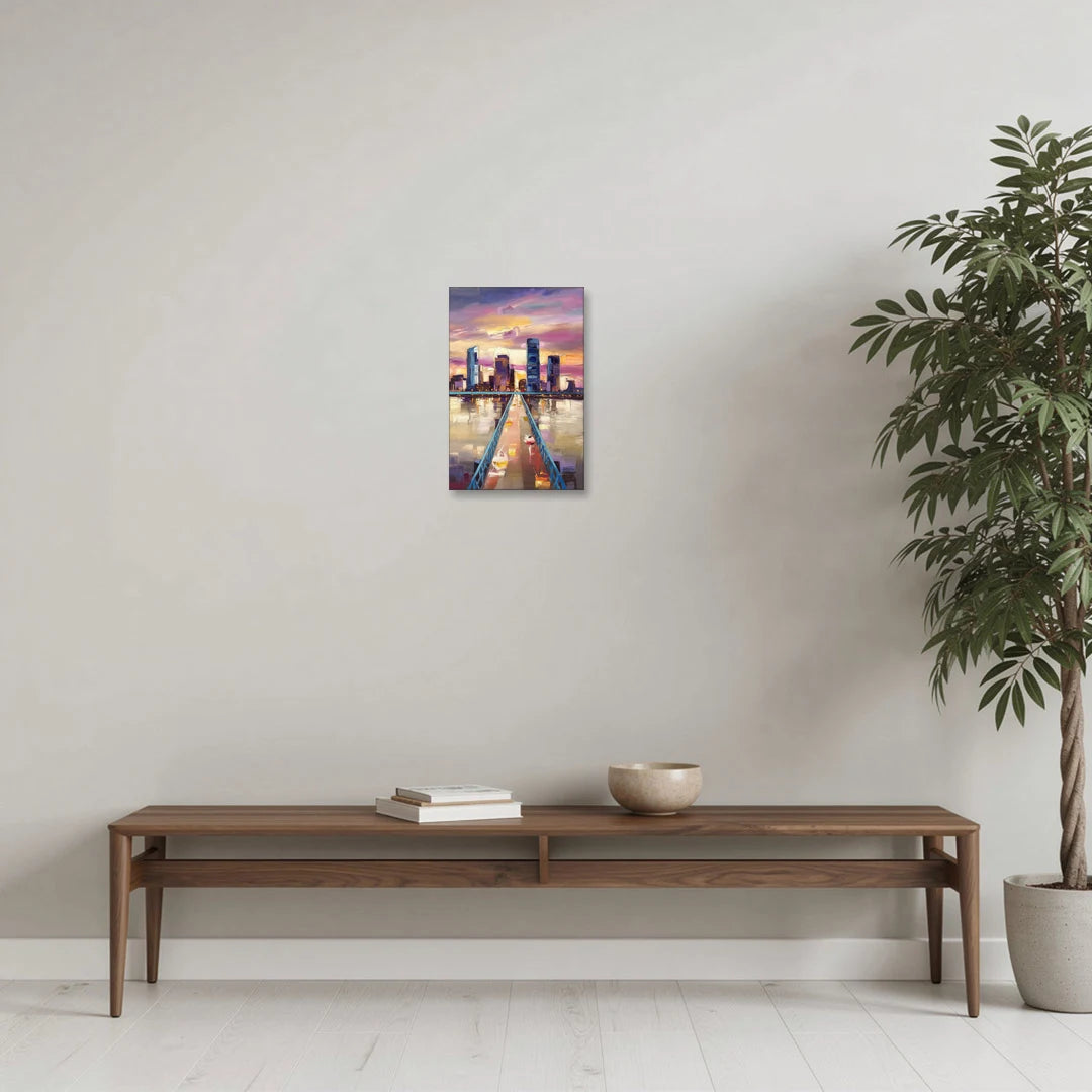 Jacksonville Downtown Views - Canvas Wall Art - Coffee Table - 12x18