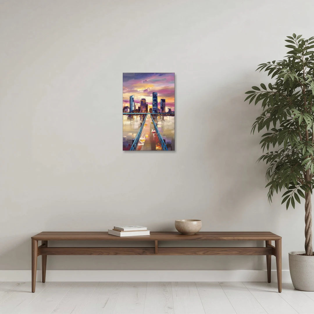 Jacksonville Downtown Views - Canvas Wall Art - Coffee Table - 16x24
