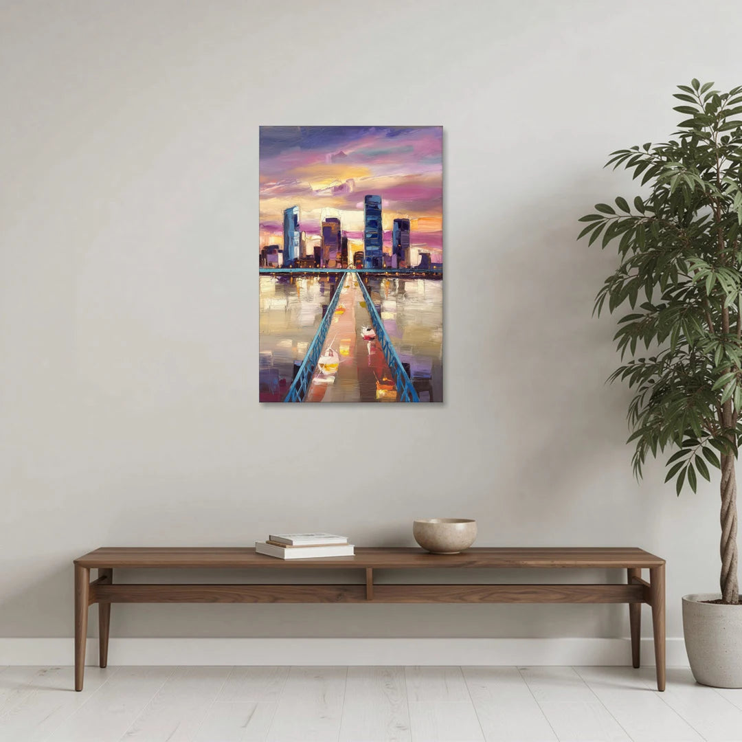 Jacksonville Downtown Views - Canvas Wall Art - Coffee Table - 24x36