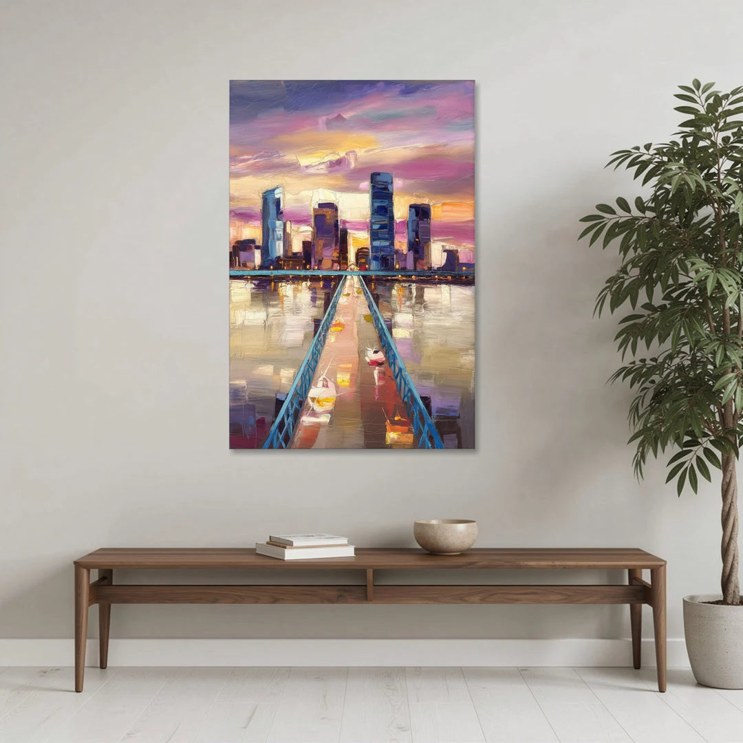 Jacksonville Downtown Views - Canvas Wall Art - Coffee Table - 32x48