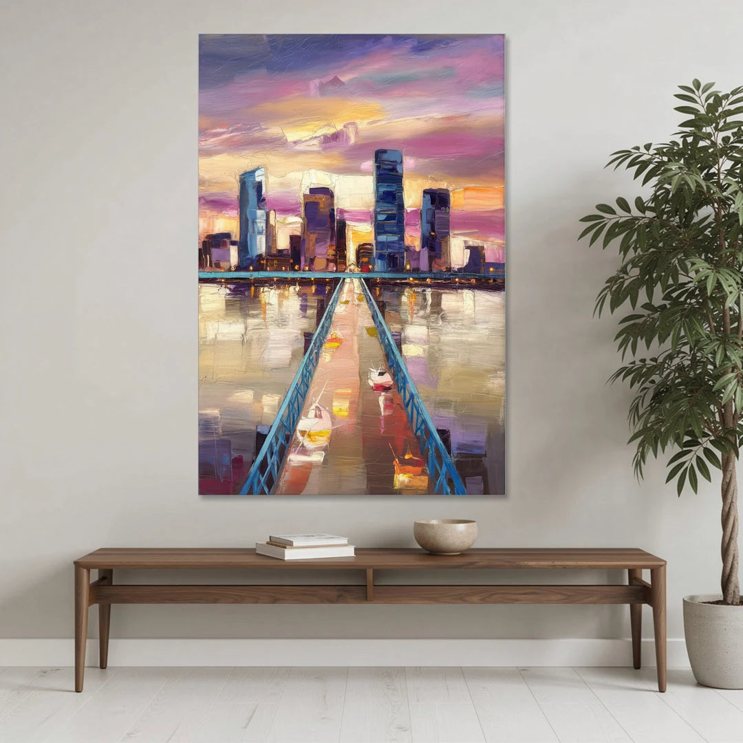 Jacksonville Downtown Views - Canvas Wall Art - Coffee Table - 40x60