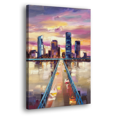 Jacksonville Downtown Views - Canvas Wall Art - Side