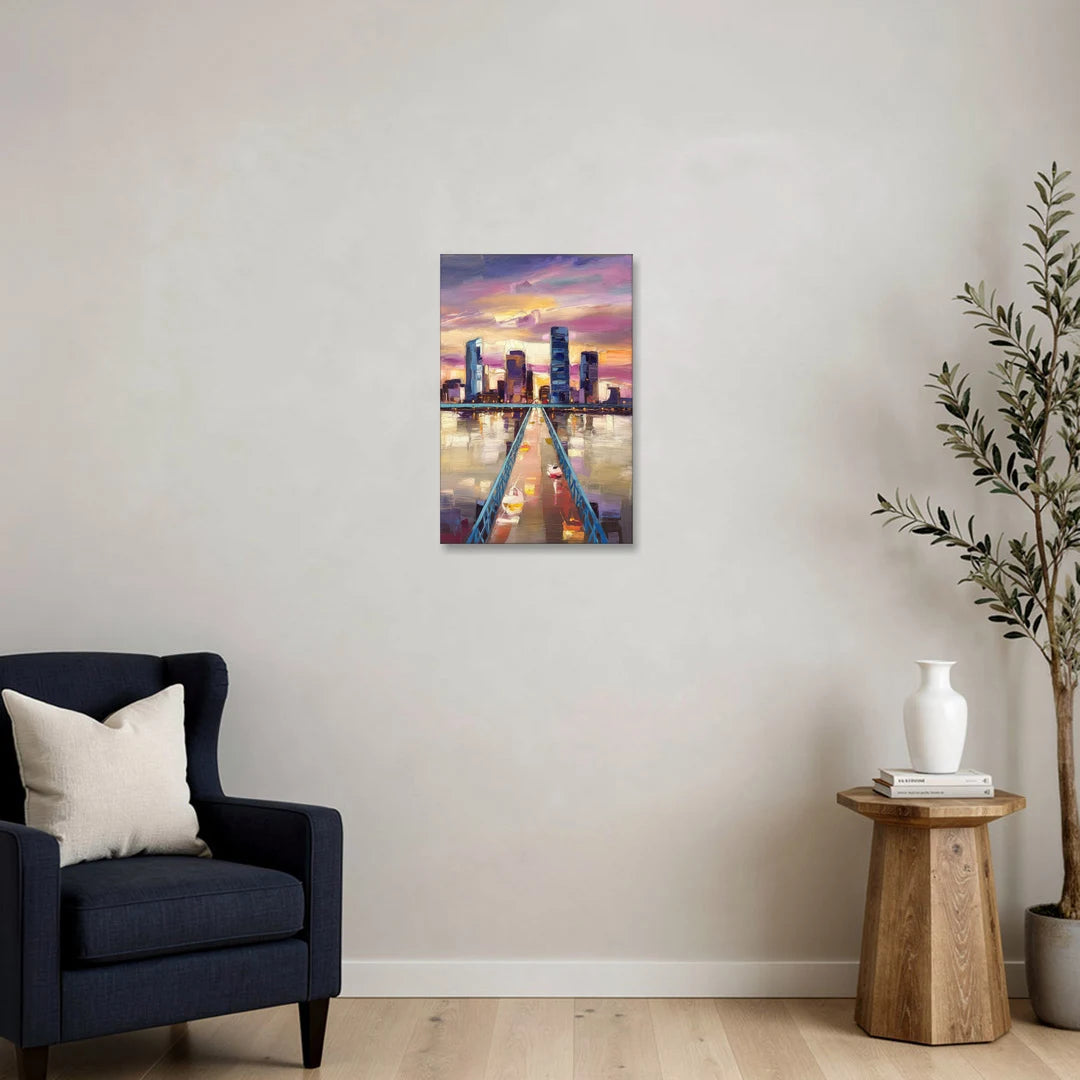Jacksonville Downtown Views - Canvas Wall Art - Sofa - 16x24