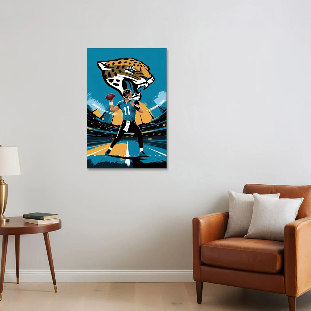 Jacksonville Jaguars Fans - Canvas Wall Art - Sofa - 24x36