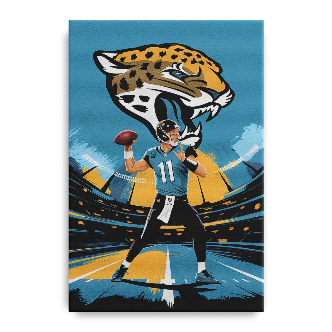Jacksonville Jaguars Fans Front - Canvas Wall Art