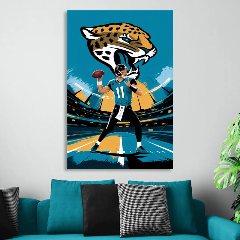 Jacksonville Jaguars Fans Sitting Room - Canvas Wall Art