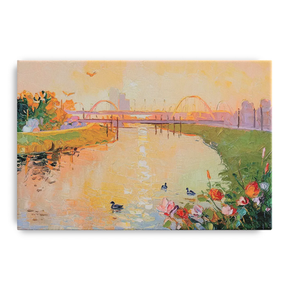 Jacksonville Riverside Scenery Front - Canvas Wall Art