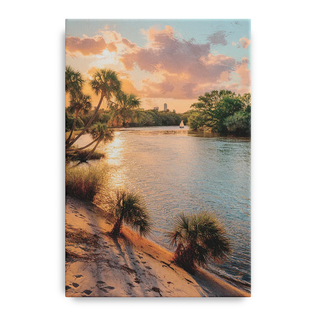 Jacksonville St. Johns River Front - Canvas Wall Art