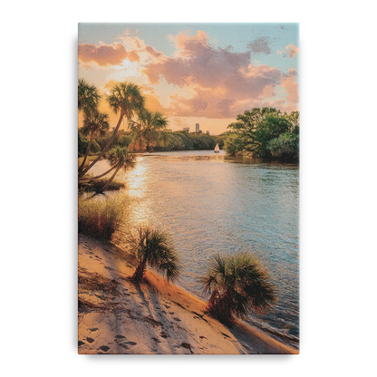 Jacksonville St. Johns River Front - Canvas Wall Art