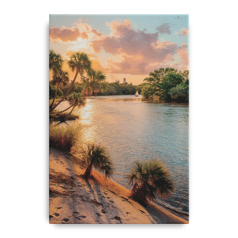 Jacksonville St. Johns River Front - Canvas Wall Art