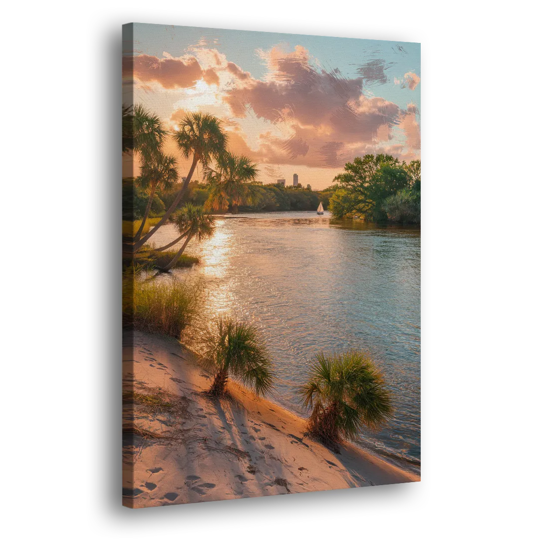 Jacksonville St. Johns River Side - Canvas Wall Art
