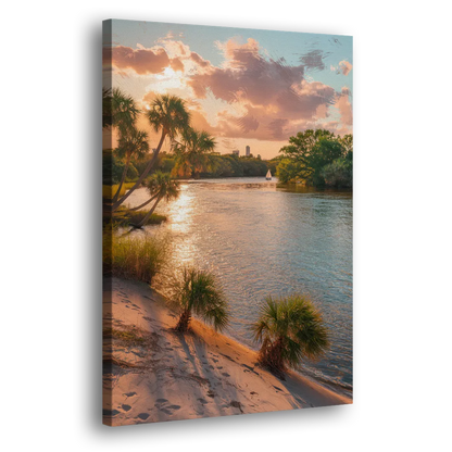 Jacksonville St. Johns River Side - Canvas Wall Art