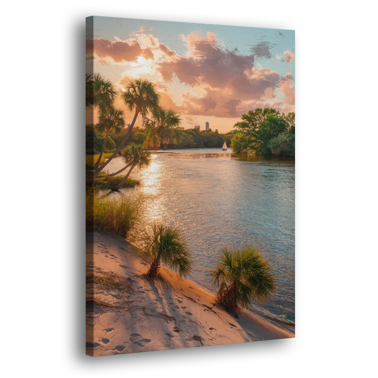 Jacksonville St. Johns River Side - Canvas Wall Art