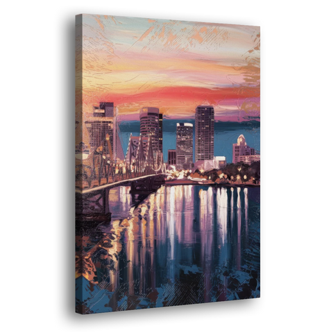 Jacksonville Urban Charm - Canvas Wall Art - Side