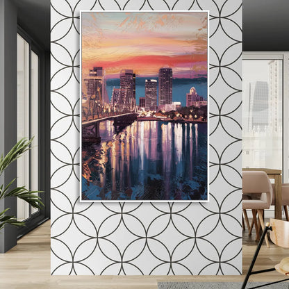 Jacksonville Urban Charm Living Room - White Canvas Wall Art