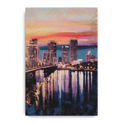 Jacksonville Urban Charm Front - Canvas Wall Art