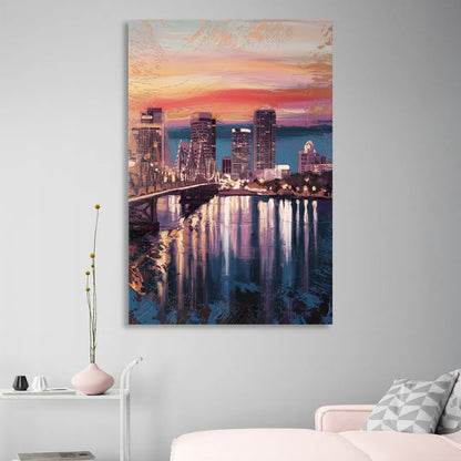 Jacksonville Urban Charm Living Room - Canvas Wall Art