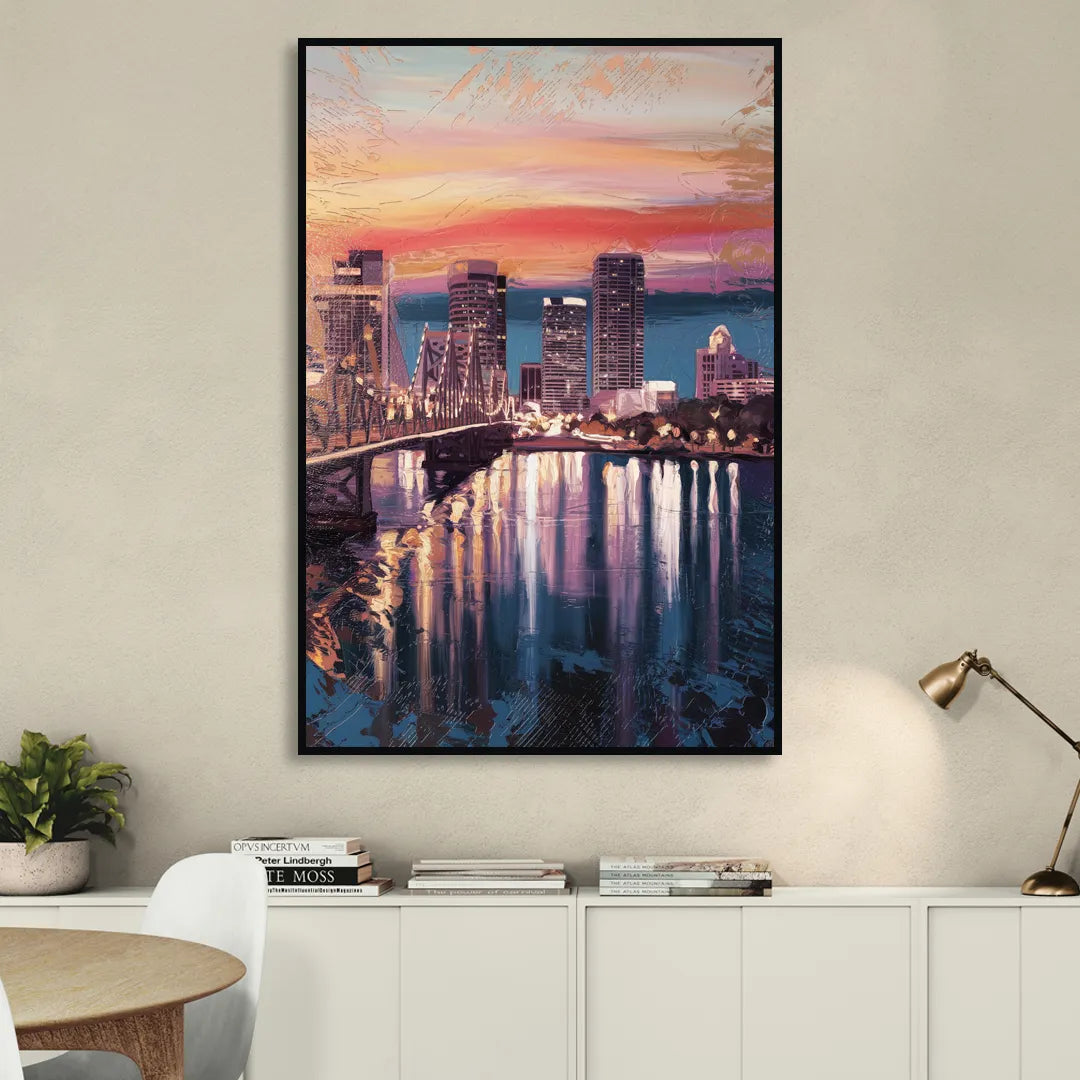 Jacksonville Urban Charm Sitting Room - Black Canvas Wall Art