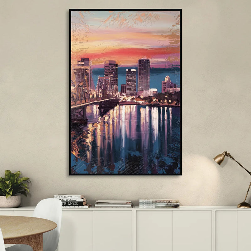 Jacksonville Urban Charm Sitting Room - Black Canvas Wall Art