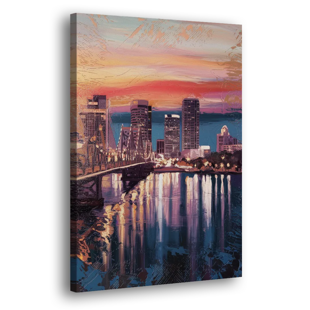 Jacksonville Urban Charm Side - Canvas Wall Art