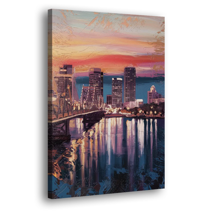 Jacksonville Urban Charm Side - Canvas Wall Art