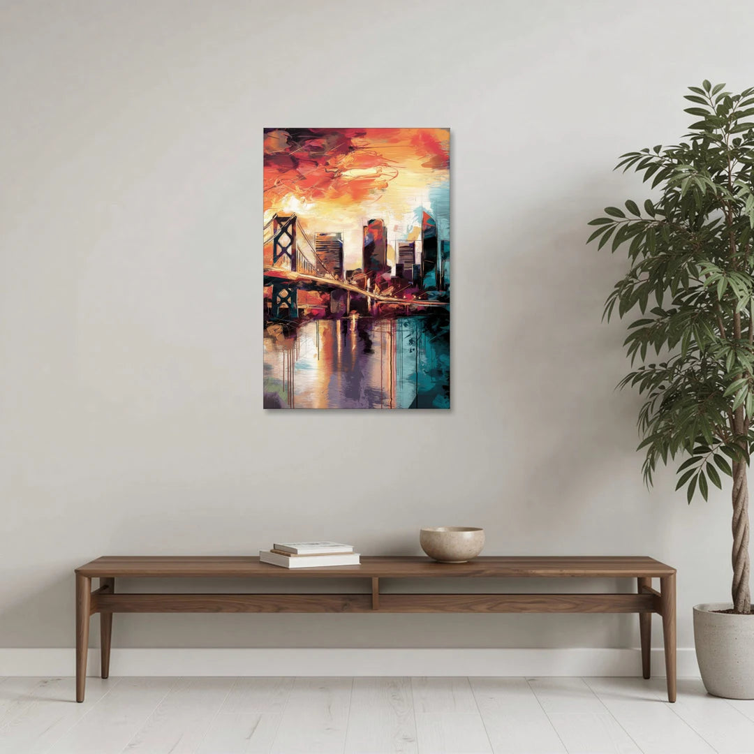 Jacksonville Wall Street Vibes - Canvas Wall Art - Coffee Table - 24x36
