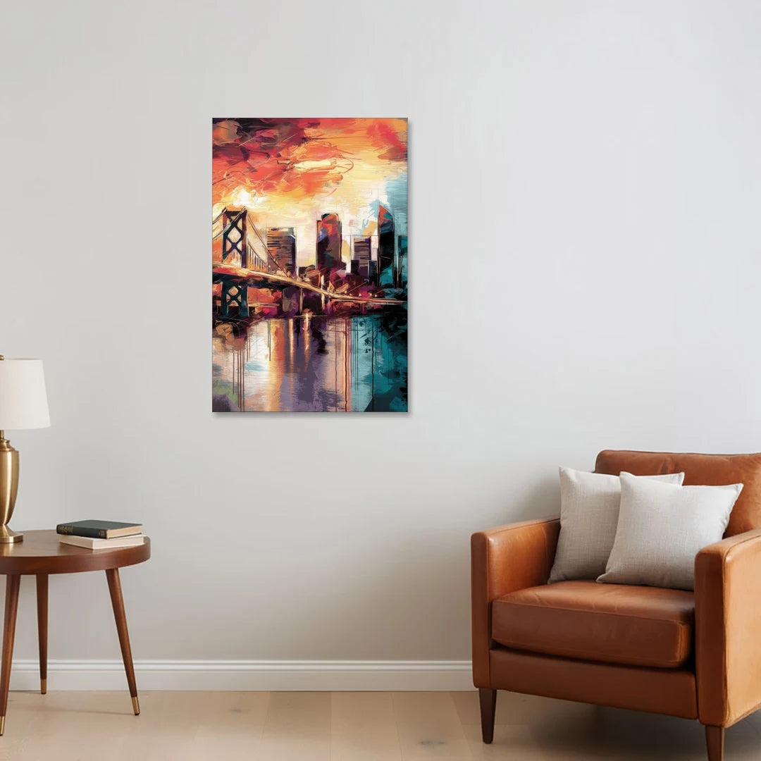 Jacksonville Wall Street Vibes - Canvas Wall Art - Sofa - 24x36