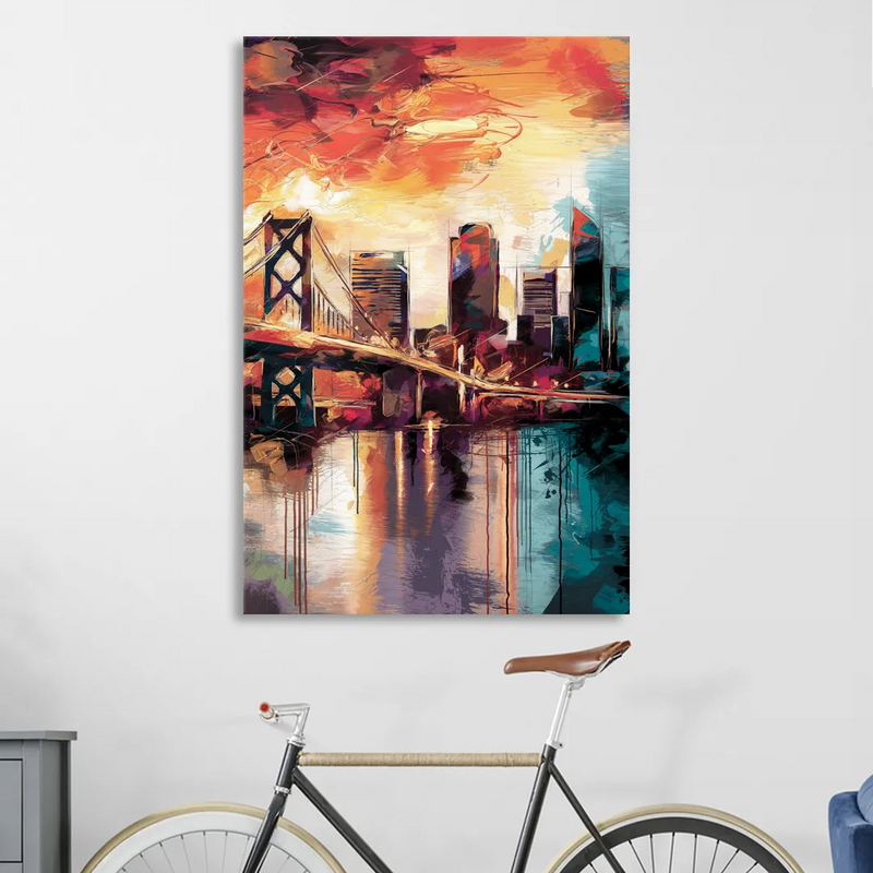 Jacksonville Wall Street Vibes Sitting Room - Canvas Wall Art