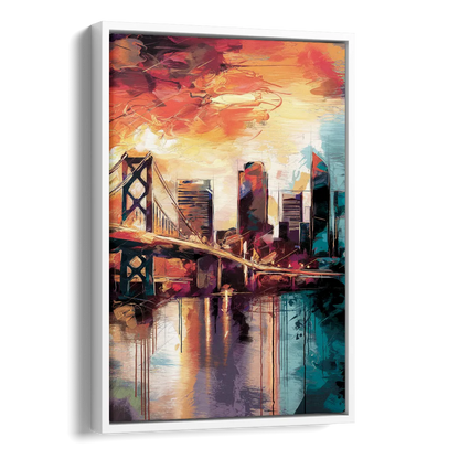 Jacksonville Wall Street Vibes Side - White Canvas Wall Art