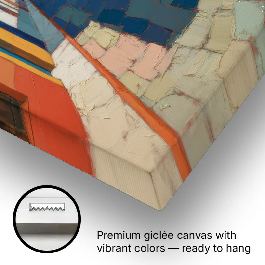 Jalatlaco Barrio Colors - Canvas Wall Art - Gallery Wrap Corner