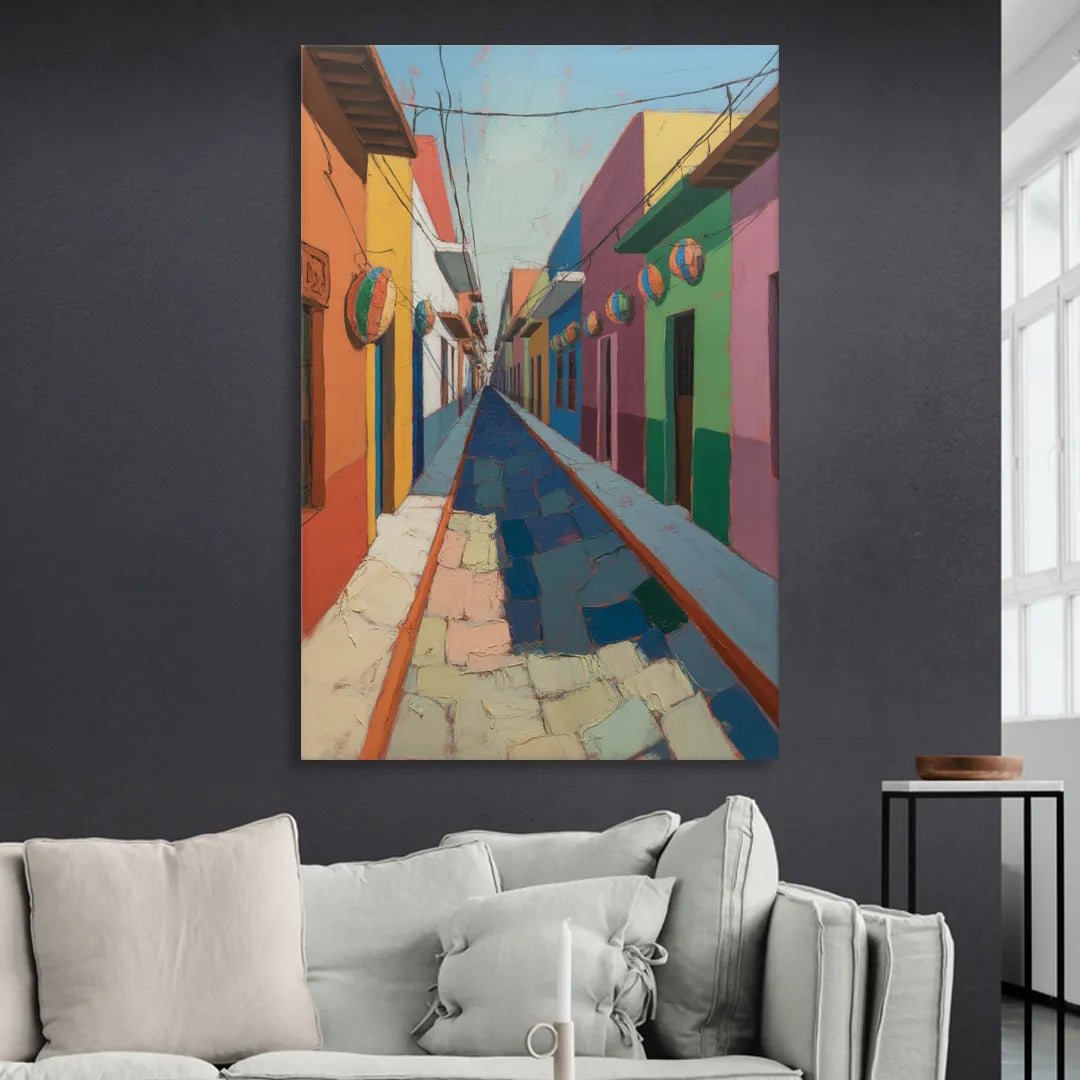 Jalatlaco Barrio Colors Living Room - Canvas Wall Art