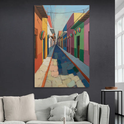 Jalatlaco Barrio Colors Living Room - Canvas Wall Art