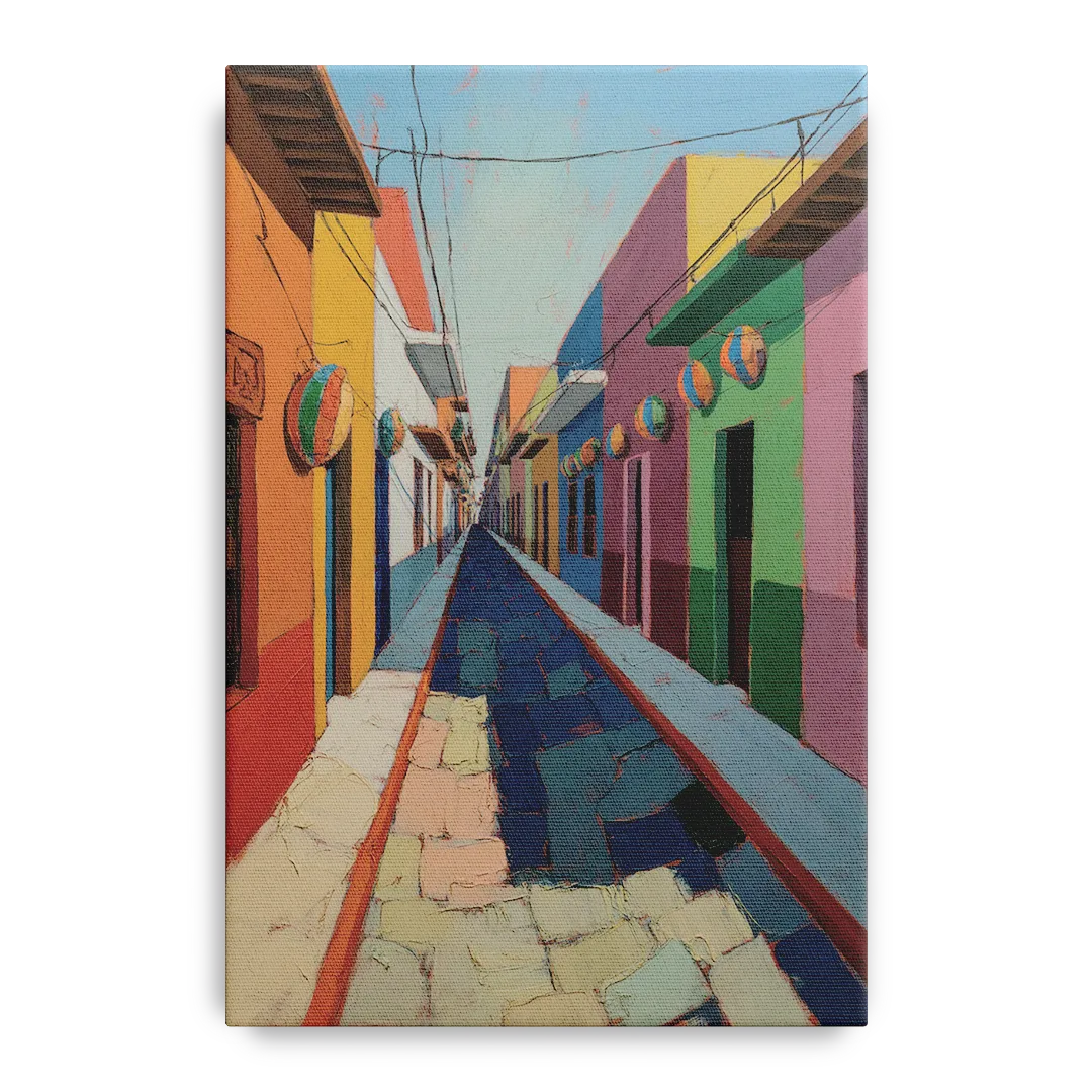 Jalatlaco Barrio Colors Front - Canvas Wall Art